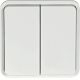  Image Cubyko double poussoir 1o/1f associable blanc ip55