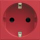  Image Prise de courant schuko gallery 2p+t rouge