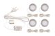  Image Kit meubled - encastrés ronds, fixes, alu, led intég. 4x1,7w 3000k 260lm