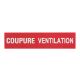  Image Lot 3 étiquettes autocollantes - coupure ventilation blanche/fond rouge