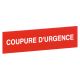  Image Etiquette autocollante ''coupure d'urgence'' - pour coffret ''bris de glace''