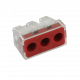  Image Boîte de conn. 3 entrées rouge 6mm²