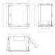  Image Actassi coffret mural opb 6u l600 p400 châssis fixe 19p - porte vitrée - r7035