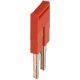  Image Pont enfichable - 2 points - pour bornes 4mm² - rouge