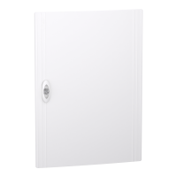  Image PrismaSeT XS - Porte pleine RAL9003 pour coffret encastr&eacute; 3 rang&eacute;es 18 modules