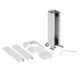  Image Colonnette clippage direct 1 compart 2 faces h. 0,30m couv PVC corps alu - blanc