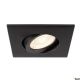  Image UNIVERSAL DOWNLIGHT, collerette décorative, intérieur, carré, orientable, noir