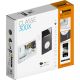  Image Kit portier classe 300x - blanc + platine linéa 3000 noire avec badges
