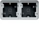  Image Cubyko boîte double horizontale vide avec 2 entrées associable gris ip55