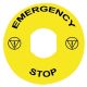 Image Harmony étiquette circulaire ø60mm jaune logo en13850 emergency stop pr zbz3605