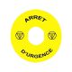  Image Harmony étiquette circulaire ø60mm jaune logo en13850 arret d urgence pr zbz3605
