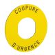  Image Harmony - étiquette plate - jaune - coupure d'urgence' - ø60
