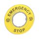  Image Harmony - étiquette circulaire jaune 3d - ø60 - emergency stop