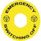  Image Harmony étiquette circulaire ø60mm jaune logo en13850 emergency switching off