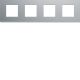  Image Plaque gallery plastique peint 4 postes horizontale 71mm titane