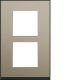  Image Plaque gallery 2 postes verticale 57mm placage bronze
