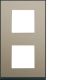  Image Plaque gallery 2 postes verticale 71 mm placage bronze