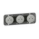  Image Dooxie triple prise de courant 2p+t surface pre-cablee aluminium