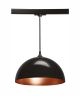  Image Como 023 - suspension e27 60w, noir/cuivré, lpe non incl., pour rail 3 allumages
