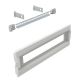  Image Chassis a composer plastron modulaire plastique haut 150  larg 800 avec rail