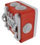  Image Boite OPTIBOX ROUGE 960°100x100x52 1/4T.+ Patte