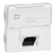  Image Prise rj45 cat 6a stp 2 modules 45 degres blanc mosaic