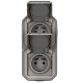  Image Double prise de courant verticale avec volet Plexo complet saillie - gris