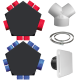  Image Kit accessoires pour vmc double flux akor hr 2 plenums repartiteurs 4 piquages