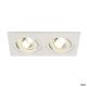  Image New tria 155,  gu10 encastré, rect., blanc mat, max. 2x50w, clips ressorts