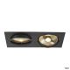  Image New tria 300, double, qpar111, encastré, carré, noir, max. 2x75w, clips ressorts