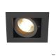  Image Kadux, encastré de plafond intérieur, simple, noir mat, gu10/qpar51, 50w max