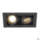  Image Kadux, encastré de plafond intérieur, double, noir mat, gu10/qpar51, 2x 50w max