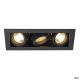  Image Kadux, encastré de plafond intérieur, triple, noir mat, gu10/qpar51, 3x 50w max