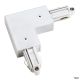  Image Connecteur d'angle pour rail 1 allumage 16a max, blanc, terre extérieure