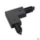  Image Connecteur d'angle pour rail 1 allumage 16a max, noir, terre intérieure