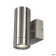  Image Astina steel, applique extérieure, inox, gu10/qpar51, 2x 35w max, ip44, inox 304