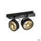  Image Kalu, applique et plafonnier intérieur, double, noir, gu10/qpar111, 2x 75w max