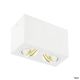  Image Triledo, plafonnier intérieur, double, rectangulaire, blanc, led, 14w, 3000k