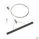  Image TENSEO, kit de suspension, intérieur, 2m, noir, pour câble tendu T.B.T