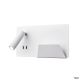  Image Somnila spot, applique int. liseuse, droite, blanc, led 13w 3000k, avec port usb
