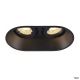  Image HORN, encastré de plafond intérieur, double, noir, GU10/QPAR51, 25W max