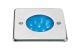  Image Ego carre 9 led bleu  - inox