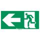  Image Pictogramme autocollant évacuation avec flèche vers la gauche