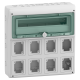  Image Mureva coffret pour prises IEC 448x460mm 18+1 Modules x 8 Ouvertures 90x100mm