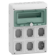  Image Mureva coffret pour prises IEC 340x460mm 12+1 Modules x 6 Ouvertures 90x100mm
