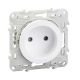  Image Odace, prise de courant 2p blanc, à griffes, connexion à vis