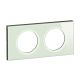  Image Plaque de finition Céliane 2 postes - Verre Opale Blanc