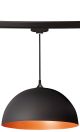  Image COMO 023 - Suspension E27 60W, noir/cuivré, lpe non incl., pour Rail 1 allumage