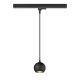  Image LIGHT EYE® 90, suspension pour rail 3 allumages, GU10, L150 cm, 6W, noir mat