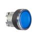  Image Harmony xb4 - tête poussoir lumineux led affl - lisse - ø22 - bleu - col noire